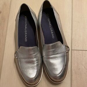 Cole Haan Metallic Silver Flats